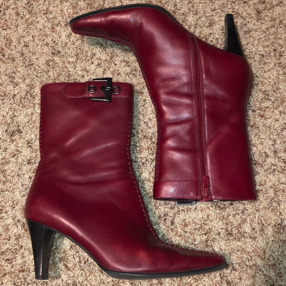 Franco Sarto L-Pandora Merlot Calf boots.